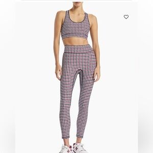 Stylish Houndstooth Women's Leggings and sports bra